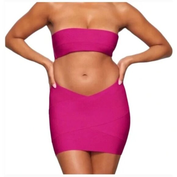 SKIMS Other - New with Tags SKIMS Knit Swim Skirt cover up in Magenta medium